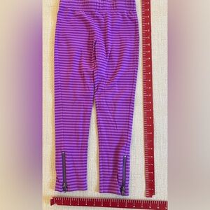 Lands' End Purple Leggings with Zippers and Stretchy Fit